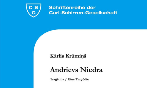 Buchcover: Kārlis Krūmiņš: Andrievs Niedra. Tragedija – Eine Tragödie (Ausschnitt)