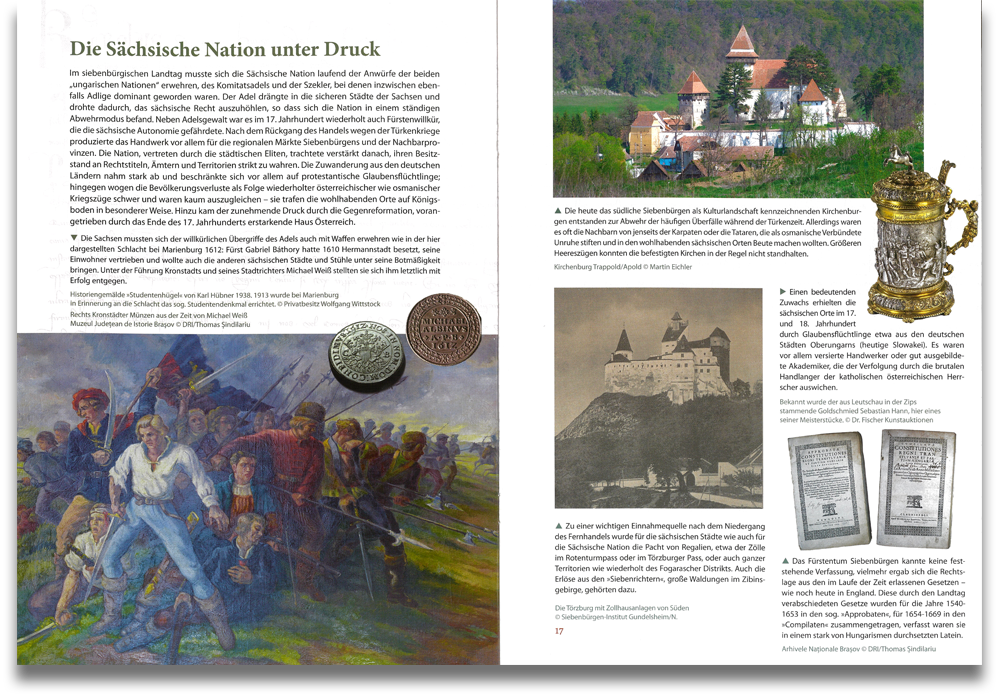 Ausstellungskatalog | Andreanum 800 Jahre. Seiten 16 und 17: Die Sächsische Nation unter Druck Ausstellungskatalog | Andreanum 800 Jahre. Seiten 16 und 17: Die Sächsische Nation unter Druck