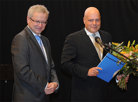 Marek Krajewski (re.) und Ansgar Hollath
