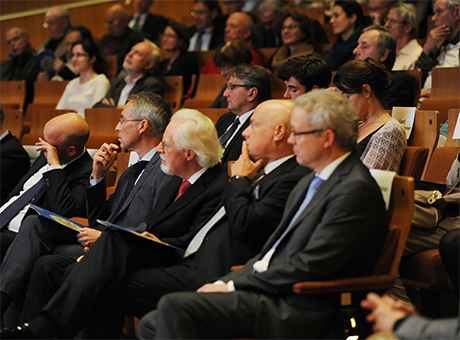 Blick ins Publikum im Otto-Braun-Saal in der Staatsbibliothek zu Berlin am Potsdamer Platz