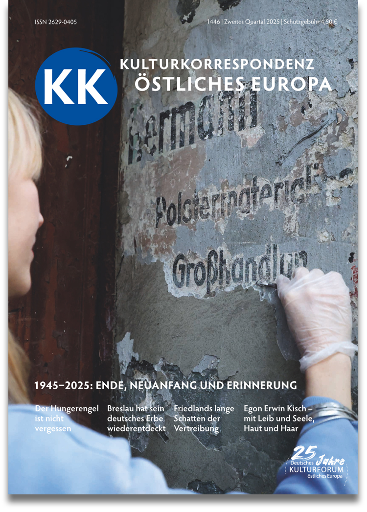 Cover: Kulturkorrespondenz östliches Europa – Ausgabe 1446: 1945–2025: Ende, Neuanfang und Erinnerung