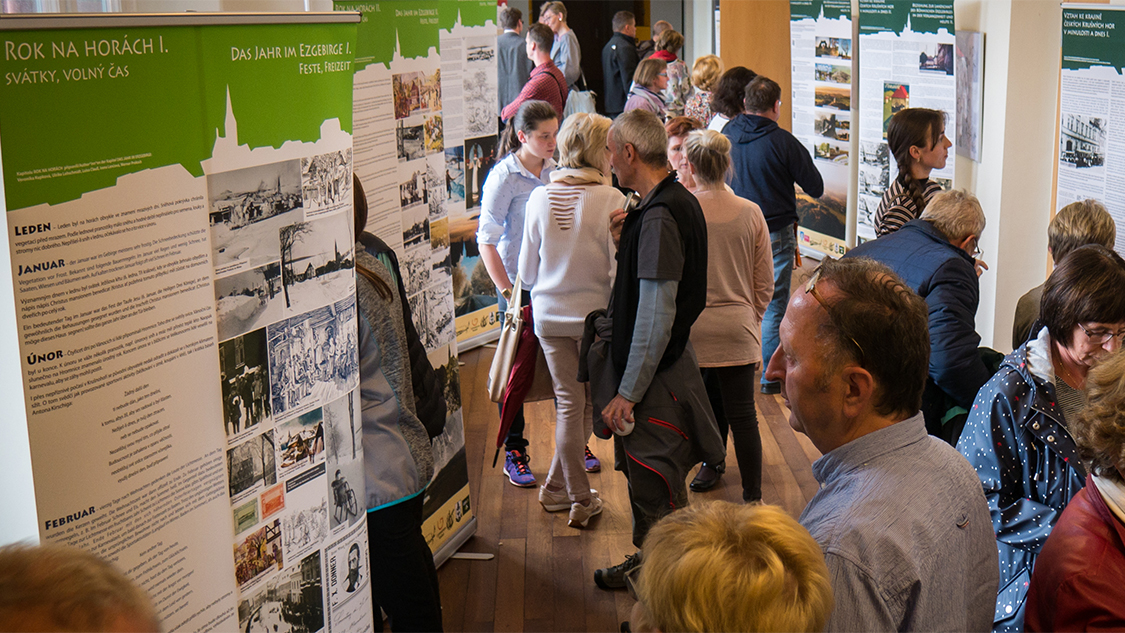 Die Ausstellung »Preßnitz lebt – Přísečnice žije« wurde 2018 in Annaberg-Buchholz präsentiert. Foto: © Projektteam