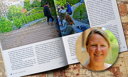 Der Artikel über »Prags Großstadtwinzer der Gründerzeit« in der KK-Ausgabe vom März April 2021. Kleines Bild: Renate Zöller