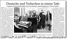 Märkische Oderzeitung, 22.03.2011: »Deutsche und Tschechen in einem Takt« Märkische Oderzeitung, 22.03.2011: »Deutsche und Tschechen in einem Takt«