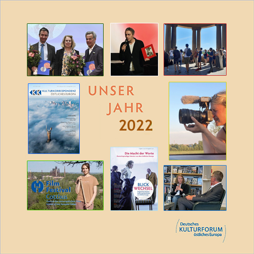 Collage: Unser Jahr 2021 – Jahresbericht des Deutschen Kulturforums östliches Europa Collage: Unser Jahr 2021