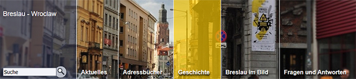 Header der website breslau-wroclaw.de
