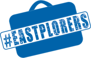 Logo: #EASTPLORERS. Programm des DKF für ein junges Publikum